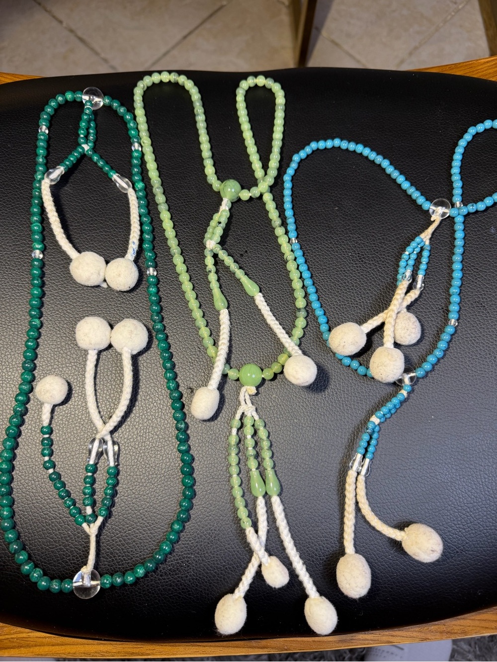 Set of 3 SGI Soka Gakkai Juzu Buddhist Plastic beads Japan